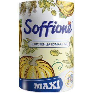 Паперові рушники Soffione Maxi 2 шари 150 відривів 1 рулон білий 00000001656 фото
