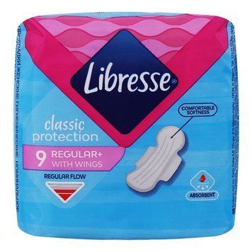 Гігієнічні прокладки LIBRESSE Classic Protection Regular з ароматизацією 9 шт. 00000002409 фото