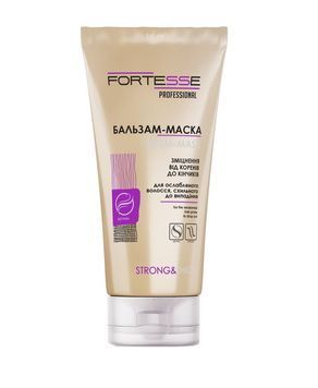 Зміцнювальна бальзам-маска Fortesse Pro Strong & Thick для ослабленого волосся 200 мл 00000000043 фото