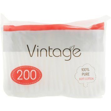 Ватні палички Vintage 200 шт 100% бавовна в поліетиленовій упаковці Туреччина 00000002316 фото