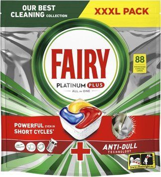 Капсули для посудомийних машин Fairy Platinum Plus ANTI-DULL Все-в-1 88 шт 00000004969 фото