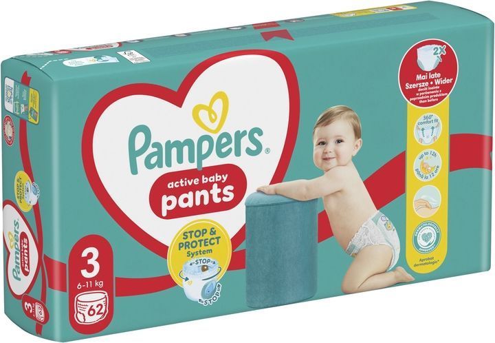 Підгузки Pampers трусики Pampers Pants Розмір 3 для дітей 6-11 кг 62 шт 00000001223 фото