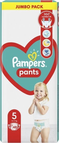 Підгузки Pampers трусики Pants Junior Розмір 5 для дітей 12-17 кг 48 шт 00000001227 фото
