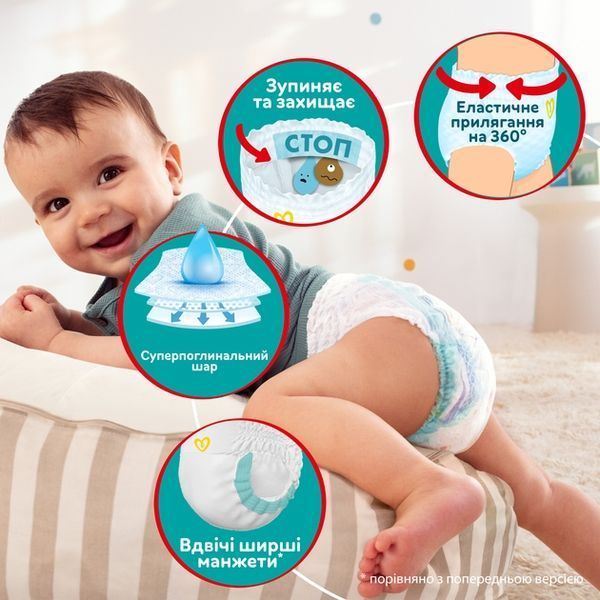 Підгузки Pampers трусики Pants Giant Розмір 6 для дітей 14-19 кг 44 шт 00000001226 фото