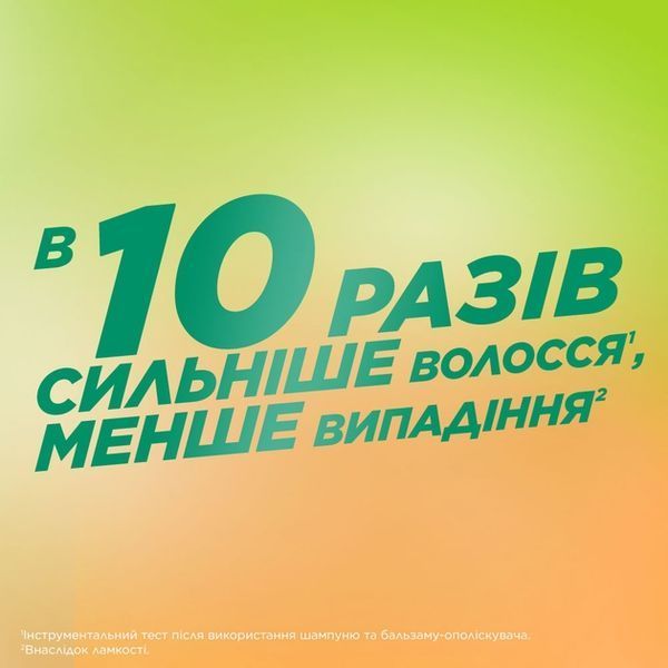 Зміцнювальний шампунь Garnier Fructis Ріст на повну силу 400 мл для тонкого волосся 00000000623 фото