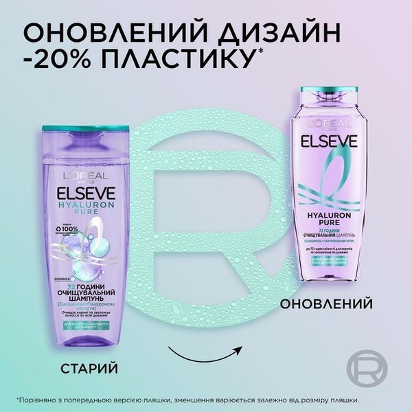 Очищувальний шампунь L'Oreal Paris Elseve Hyaluron Pure для жирного волосся 250 мл 00000000624 фото