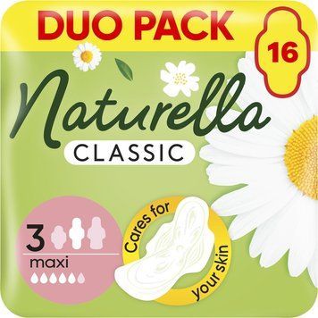 Гігієнічні прокладки Naturella Classic Maxi 16 шт з ароматом та м'якою поверхнею 00000002418 фото