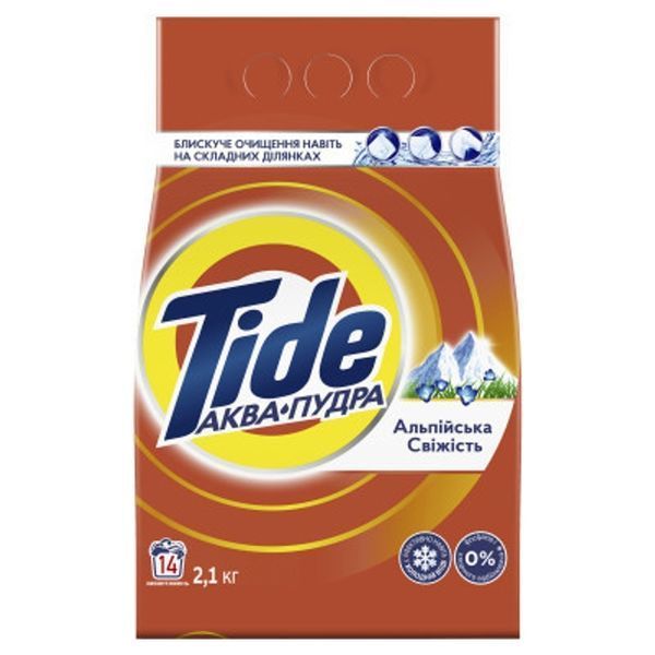 Пральний порошок Tide Аква-Пудра Альпійська свіжість 2.1 кг для всіх типів білизни 00000004293 фото