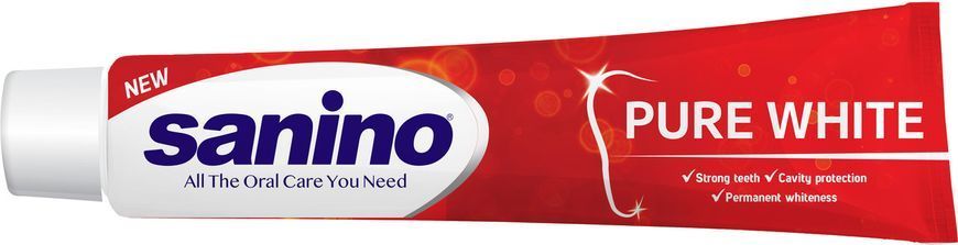 Зубна паста Sanino Pure White 50 мл для білосніжної усмішки 00000002190 фото